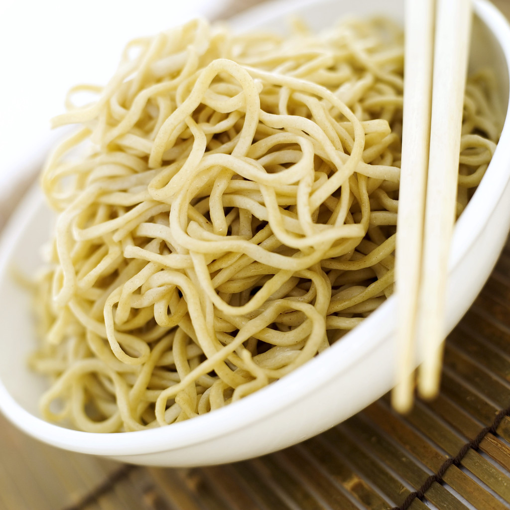 Bowl of Noodles with Chopsticks