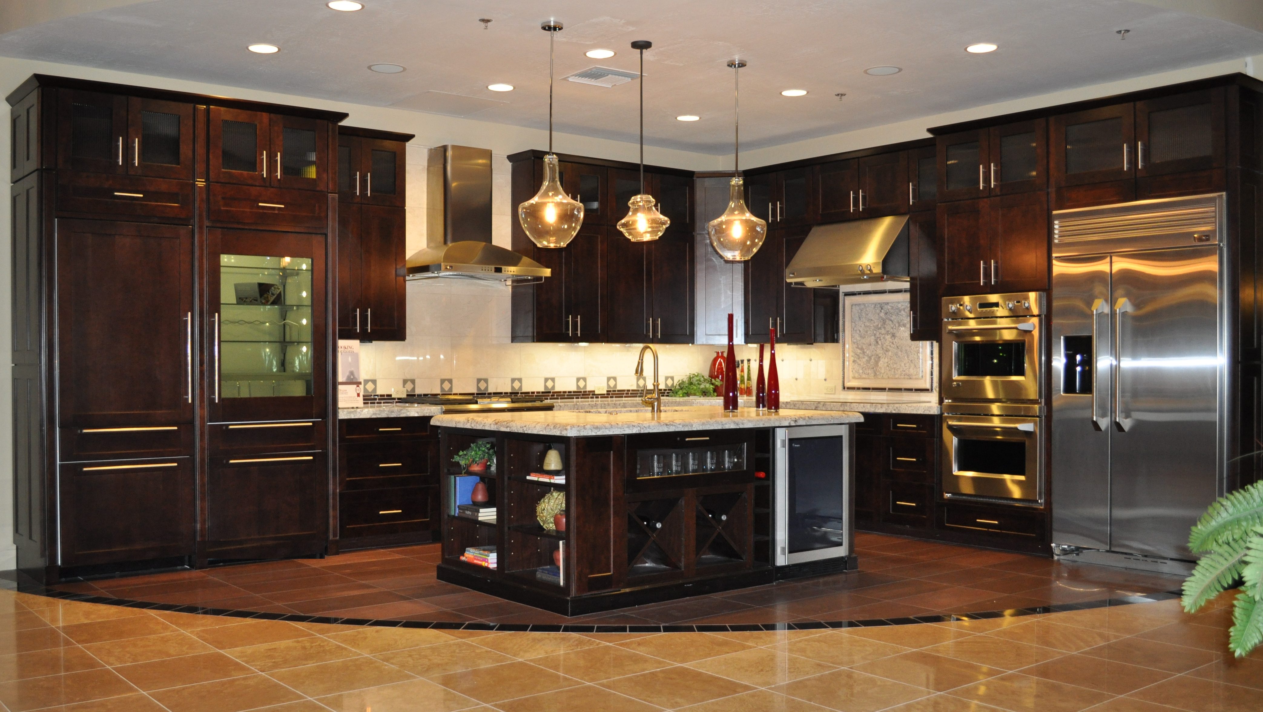 pendant lights for dark cabinets