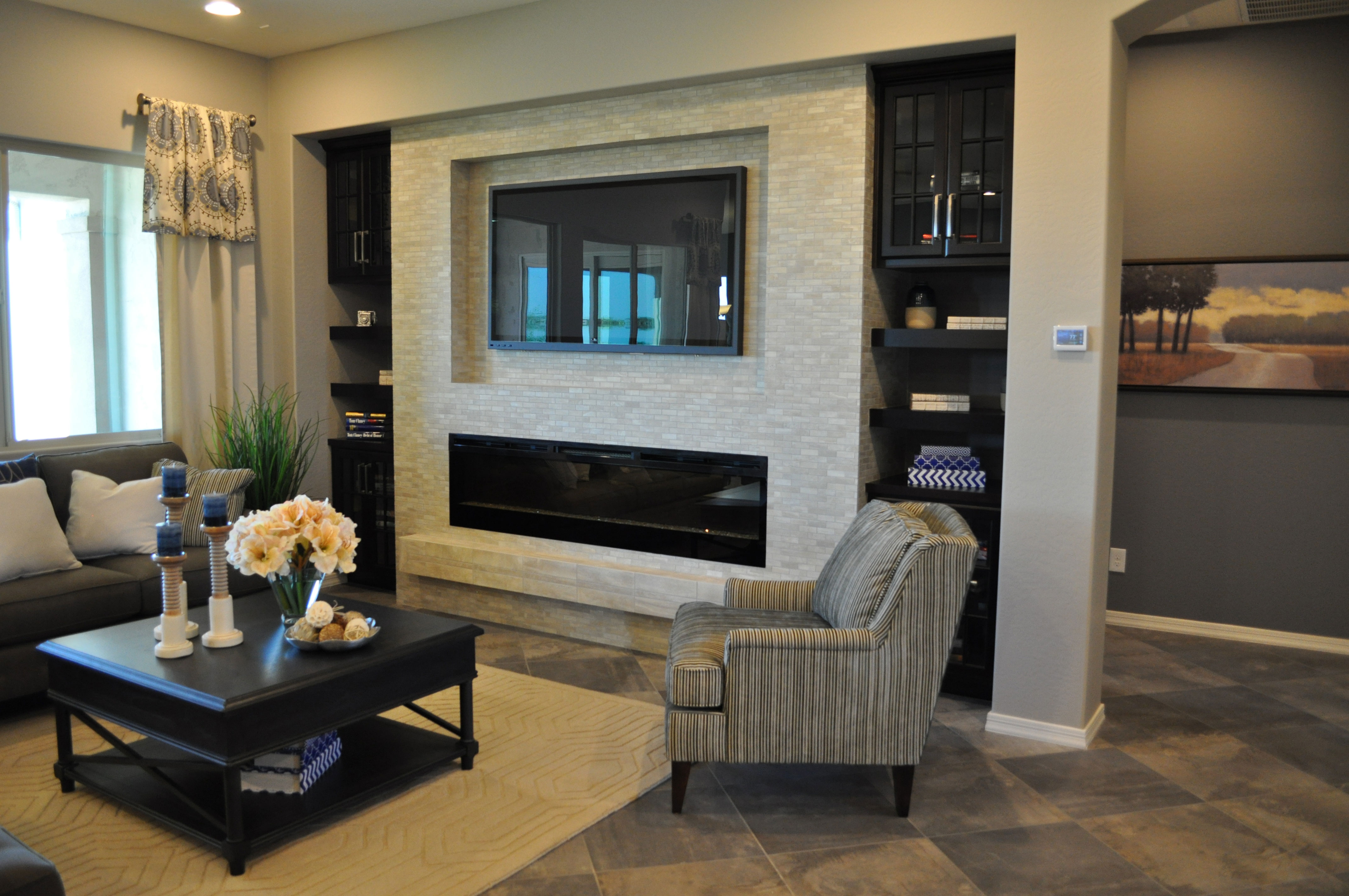 Entertainment center from the Rancho Mirage model in Oasis at Queen Creek